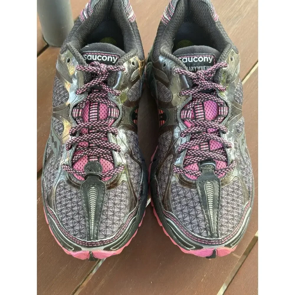 Saucony Run Anywhere Women’s Running Shoes Size 7 Black Fuchsia Athletic - Picture 5 of 15
